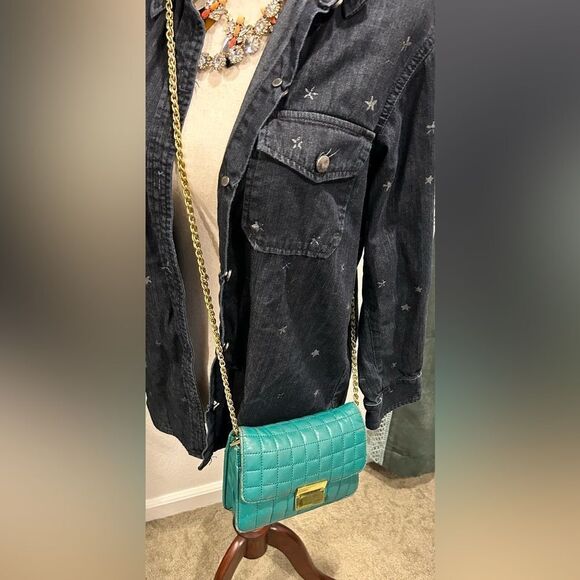 J Crew Green over the shoulder/Crossbody handbag - Picture 3 of 11